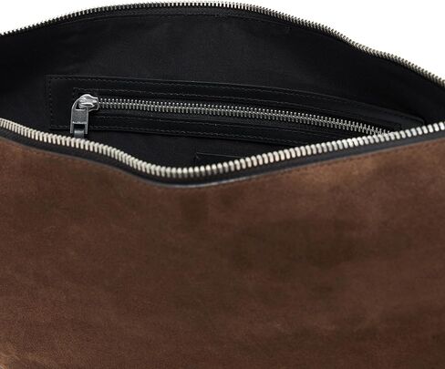 AllSaints Halfmoon Suede Shldr Fango Brown W337XC One Size in Saudi Arabia