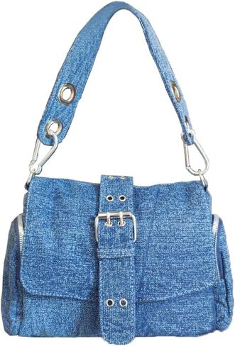 Fashion Women Shoulder Bag Denim Crossbody Handbag Female Messenger Purse Bags in Saudi Arabia