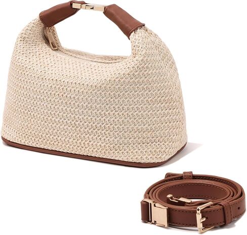 Straw Shoulder Crossbody Bag Small Tote Purse Top Handle Clutch for Summer Beach Travel in Saudi Arabia