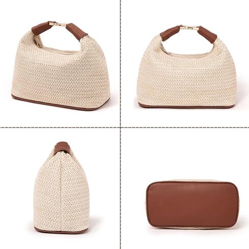 Straw Shoulder Crossbody Bag Small Tote Purse Top Handle Clutch for Summer Beach Travel in Saudi Arabia