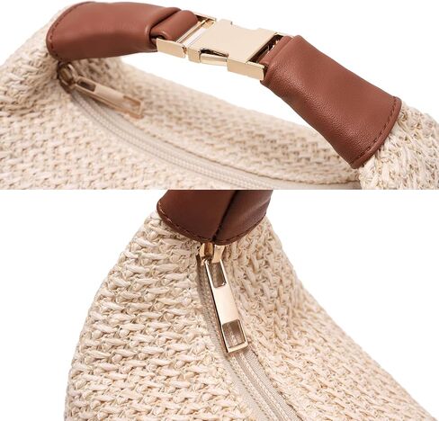 Straw Shoulder Crossbody Bag Small Tote Purse Top Handle Clutch for Summer Beach Travel in Saudi Arabia