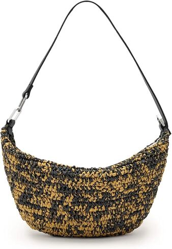 AllSaints Women's Luna Micro Paper Bag Biscuit/Black One Size in Saudi Arabia