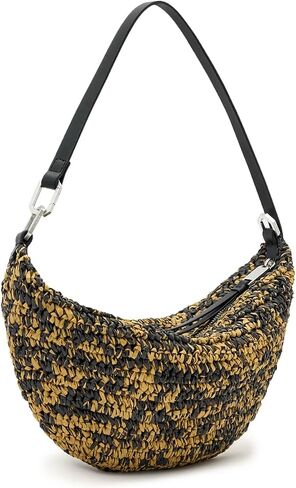 AllSaints Women's Luna Micro Paper Bag Biscuit/Black One Size in Saudi Arabia