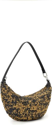 AllSaints Women's Luna Micro Paper Bag Biscuit/Black One Size in Saudi Arabia