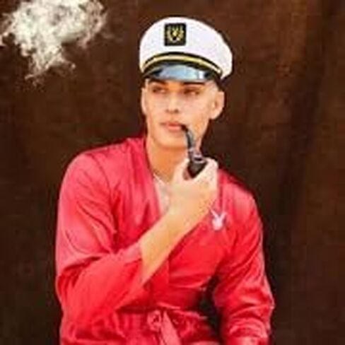 Playboy Captain’s Hat, Unisex White & Black Sailor Cap with Gold Embroidery, Adjustable One Size Accessory for Costume or Lounge Wear in Saudi Arabia