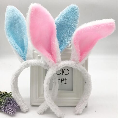 12Pcs Easter Bunny Ears Headbands, Rabbit Ear Hairbands for Easter Birthday Halloween Party Favors for Women in Saudi Arabia