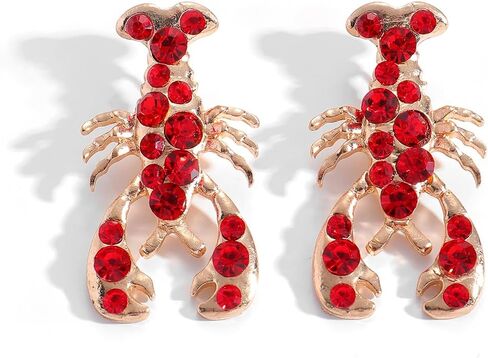 Creative Exaggerated Ocean Animal Drop Dangle Earrings for Women, Bohemia Style Alloy Lobster Octopus Fish Crab Earrings for Summer Beach Holiday Party Jewelry Gifts in Saudi Arabia
