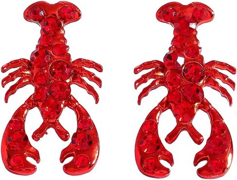 Creative Exaggerated Ocean Animal Drop Dangle Earrings for Women, Bohemia Style Alloy Lobster Octopus Fish Crab Earrings for Summer Beach Holiday Party Jewelry Gifts in Kuwait