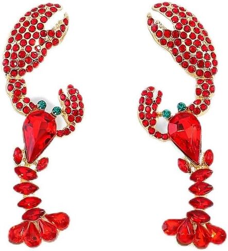 Creative Exaggerated Ocean Animal Drop Dangle Earrings for Women, Bohemia Style Alloy Lobster Octopus Fish Crab Earrings for Summer Beach Holiday Party Jewelry Gifts in Kuwait