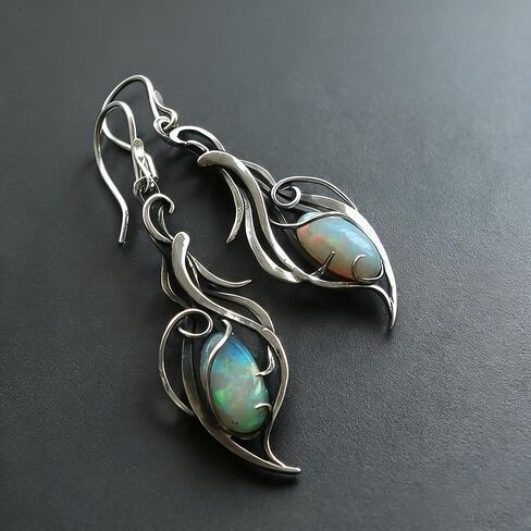 1 Pair Handmade Droplet Pendant Earrings, Retro Creative Design, Statement Jewelry for Holiday Parties in Kuwait