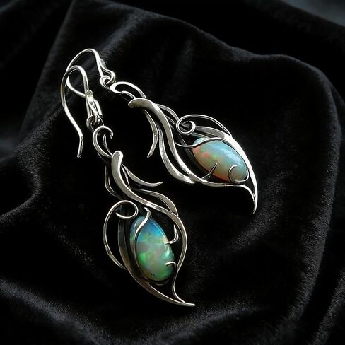 1 Pair Handmade Droplet Pendant Earrings, Retro Creative Design, Statement Jewelry for Holiday Parties in Kuwait