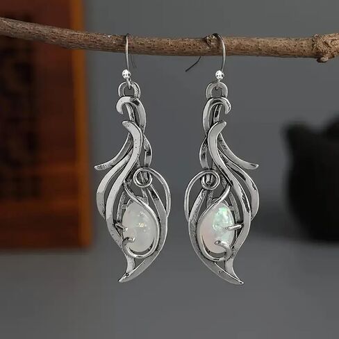 1 Pair Handmade Droplet Pendant Earrings, Retro Creative Design, Statement Jewelry for Holiday Parties in Kuwait