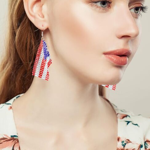 gisgfim Puerto Rico Flag Earrings for Women Lightweight Aluminum Dangle Earrings Hook Fashion Puerto Rico Jewelry Gifts (Alloy Mesh) in Kuwait