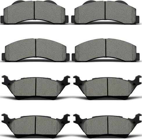 D1414 & D1602 Front & Rear Ceramic Brake Pads Set 8pcs fit For Ford For F-150 2012-2020 in Kuwait