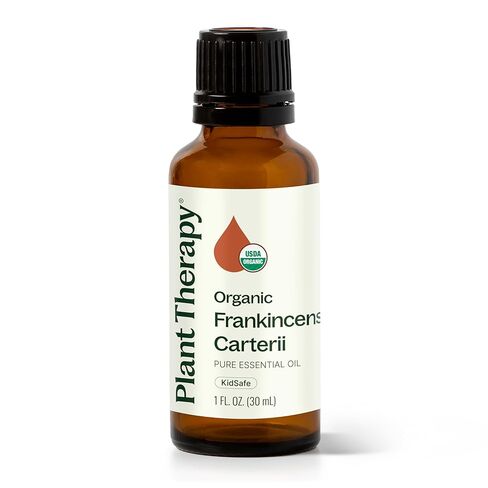 Plant Therapy Organic Frankincense Carterii Essential Oil 30 mL (1 oz) 100% Pure, USDA Certified Organic, Undiluted, Grounding Aromatherapy for Yoga and Meditation in Kuwait