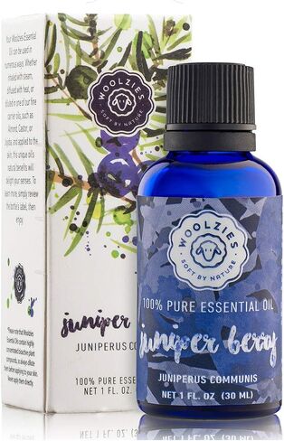 Woolzies Juniper Berry Essential Oil 1 Oz -, Natural Skin Toner, Cleanser, Calming Effect - for Diffusion, Topical & Aromatherapy Use in Kuwait