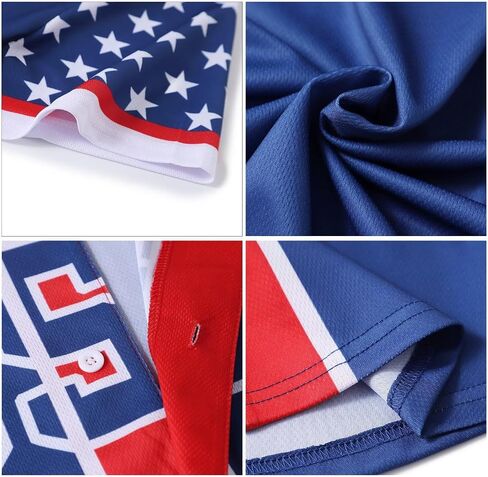 Dolpind 4th of July Patriotic Baseball Jersey Shirt for Women Button Down American Flag Top USA 250th Anniversary Jersey in Saudi Arabia