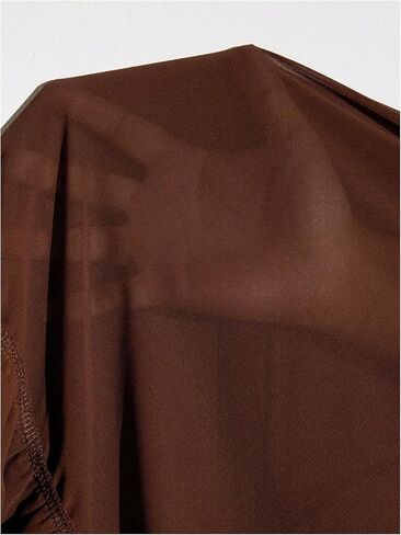 Verdusa Women's Plus Size Asymmetrical Chiffon Blouse Tops Flowy Ruffle Flare Sleeve Oversized Tops in Kuwait