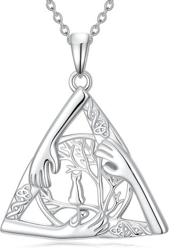 925 Sterling Silver Cross/Moon Goddess/Tree of Life/Celtic Knot Pendant Necklace Protection Amulet Jewelry in Saudi Arabia