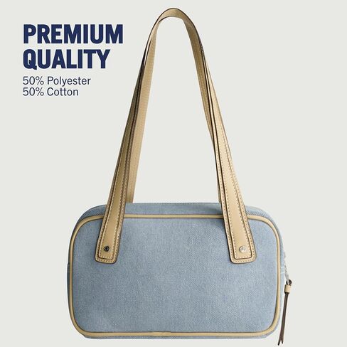 True Religion Satchel Bag, Women's Small Denim Bowling Purse Handbag, Denim in Kuwait