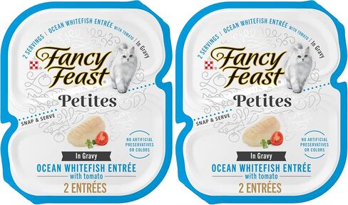 Purina Fancy Feast Gourmet Gravy Wet Cat Food, Petites Ocean Whitefish With Tomato Entree - (12) 2.8 oz. Tubs in Kuwait
