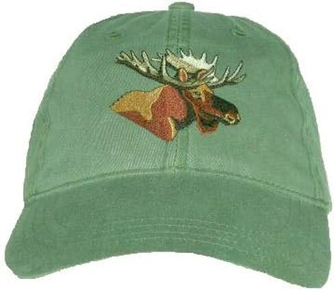 Tom's Bird Feeders Moose Embroidered Cotton Cap Green in Kuwait