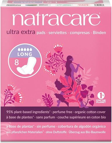 Natracare Ultra Extra Pads w/wings - Long - 8 Count (3pack) in Kuwait