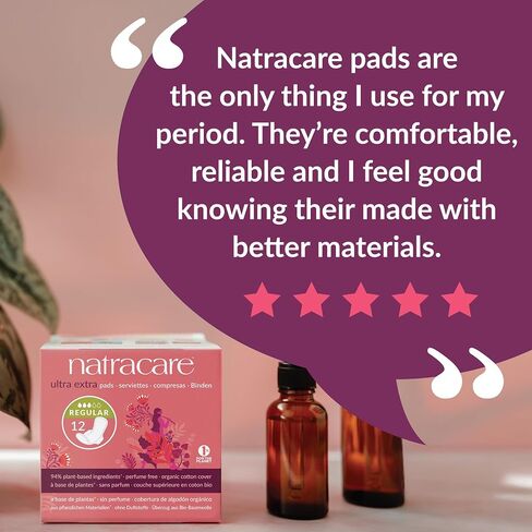Natracare Ultra Extra Pads w/wings - Long - 8 Count (3pack) in Kuwait