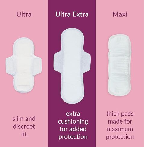Natracare Ultra Extra Pads w/wings - Long - 8 Count (3pack) in Kuwait