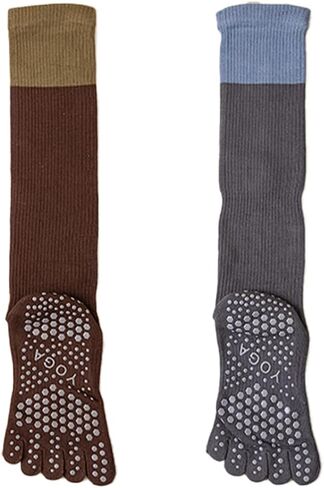 2-Pair Women's Non-Slip Yoga Socks, Silicone Toe Grip for Pilates & Ballet Training in Saudi Arabia