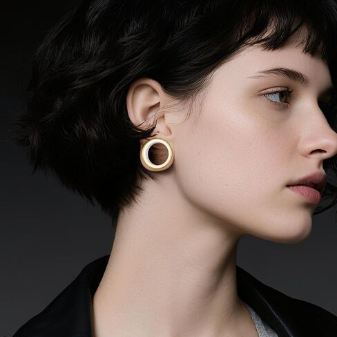 2PCS Two-Tone Ear Tunnels Plugs Hollow Double Flared Ear Gauges, Hypoallergenic Earrings Expanders Tunnels Stretchers Body Piercing Jewelry for Women and Men(8mm-16mm) in Kuwait
