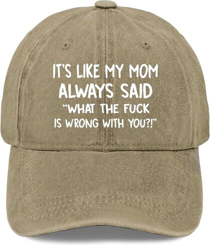 It's Like My-mom Always saids What the-Fuck is Wrong with You Hats for Womens in Kuwait