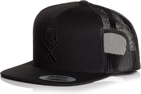 قبعة سائق الشاحنة Sullen Badge Snapback Tattoo Lifestyle Mesh (الولايات المتحدة، ألفا، مقاس واحد، أسود/أسود) in Kuwait