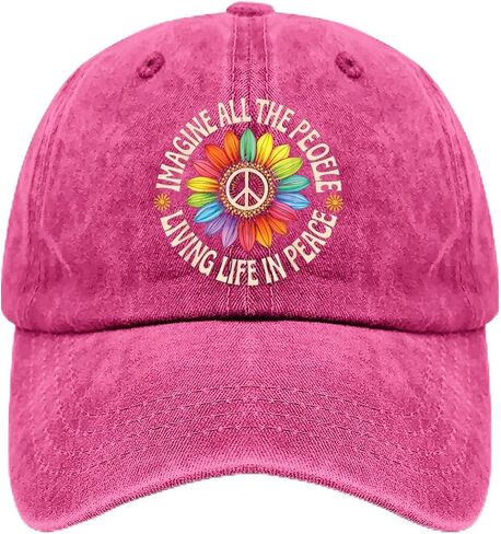 Imagine All THE Peoples, Living Life in Peace Hat for Womens Trendy Washed in Kuwait