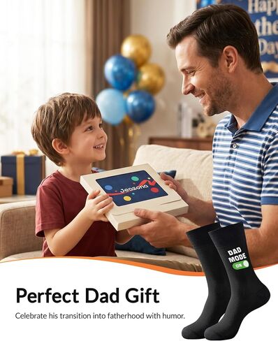 Jeasona Funny Socks Gifts for Men, Fathers Day Birthday Novelty Crew Socks for Dad Grandpa Husband Papa in Saudi Arabia