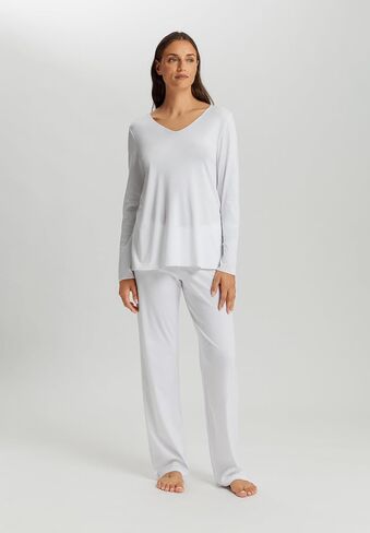 HANRO Cotton Silk V-Neck Cotton Pajama Set in Kuwait