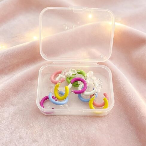 Plastic Earrings for Sensitive Ears Hypoallergenic Half Hoops for Women in Saudi Arabia