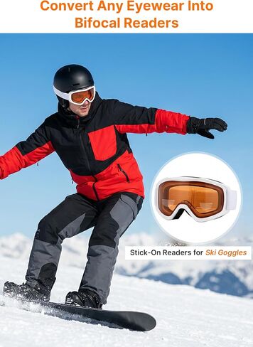 Reusable Stick On Bifocal Lens Convert Eyewear into Sunglasses or Reading Glasses for Close Work in Kuwait