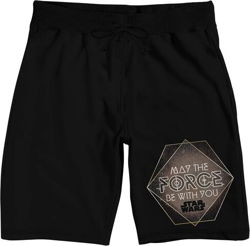 Star Wars May the Force Be with You Men's Black Graphic Sleep Shorts in Kuwait