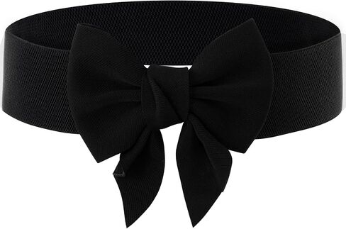 Women Elastic Waist Belt Vintage Bowknot Elastic Bow Belt for Party Casual Matching Women Dresses in Saudi Arabia