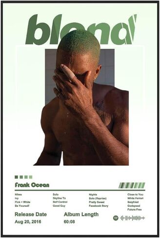 XIHOO Frank Ocean Posters Blond Poster Music Album Cover Poster for Room Bedroom Aesthetic Home Decor Unframe Wall Art Print Silk Canvas Posters 11x17in 28x43cm in Saudi Arabia