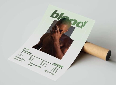XIHOO Frank Ocean Posters Blond Poster Music Album Cover Poster for Room Bedroom Aesthetic Home Decor Unframe Wall Art Print Silk Canvas Posters 11x17in 28x43cm in Saudi Arabia