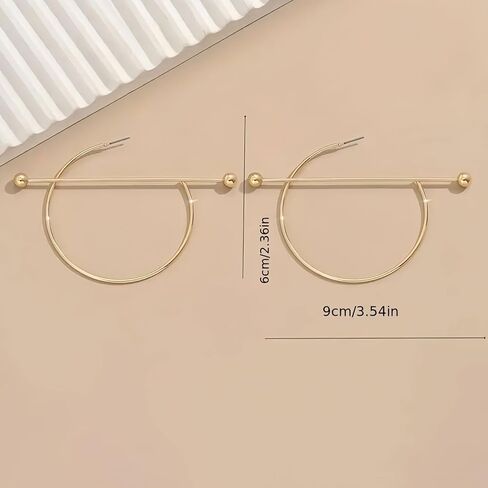 Big Hoop Earrings For Women Gold Good Hoops Wedding Guest Accessories Round Earrings For Women Minimalist Geometric Style in Kuwait