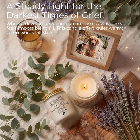 Dog Memorial Gifts for Loss of Dog, Pet Memorial Gifts for Doggie Cat Passing Away, Sympathy Candle for Loss of Dogs Sympathy Gift, Bereavement Remembrance Grief Condolence Gift for Pet Lovers Friends in Saudi Arabia