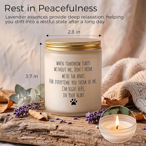 Dog Memorial Gifts for Loss of Dog, Pet Memorial Gifts for Doggie Cat Passing Away, Sympathy Candle for Loss of Dogs Sympathy Gift, Bereavement Remembrance Grief Condolence Gift for Pet Lovers Friends in Saudi Arabia