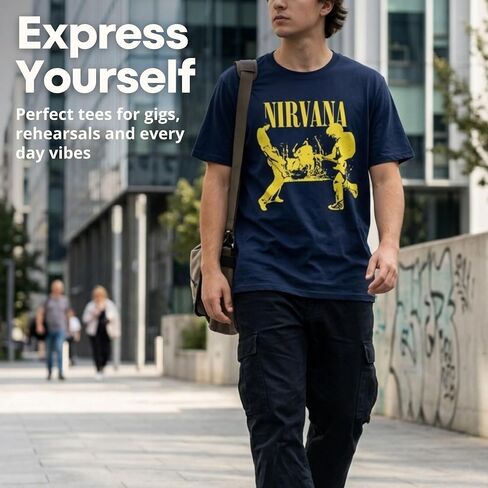 Nirvana Live On Stage Soft Style T-Shirt Officially Licensed in Saudi Arabia