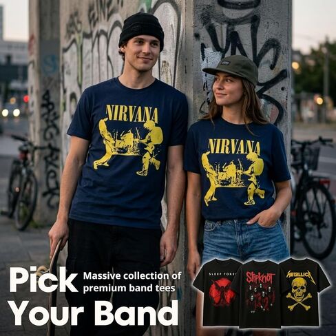 Nirvana Live On Stage Soft Style T-Shirt Officially Licensed in Saudi Arabia