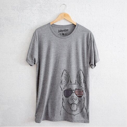 Inkopious Patriotic Brutus the German Shepherd Triblend T-Shirt in Saudi Arabia