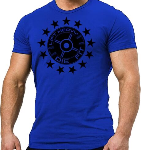 Unleash Your Strength: 45lb Plate and Stars - Ultimate Apparel for Gym-Goers and Athletes Unisex T-Shirt in Saudi Arabia