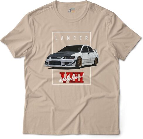 Calibear Prints Lancer Evolution VIII Evo 8 Japanese Tuner Car Graphic Art T-Shirt in Kuwait